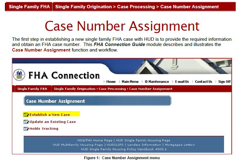 fha case number assignment guidelines